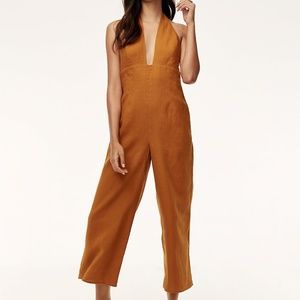 Aritzia Wilfred Nanon Halter Jumpsuit